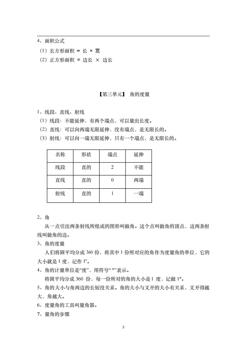 图片[3]-四年级数学上册素材-核心知识点总结人教新课标（人教版）-小哥网