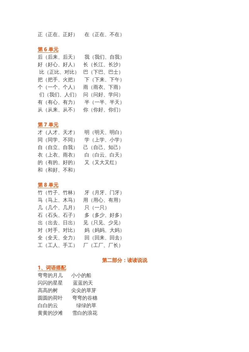 图片[2]-一年级语文上册部编本：统编期末复习知识点汇总（部编版）-小哥网