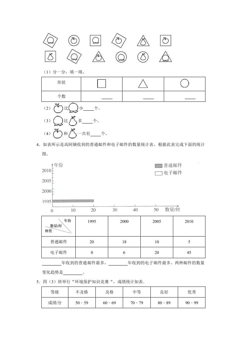 图片[2]-六年级数学上册5.3身高的情况》同步练习（有答案）（北师大版）-小哥网