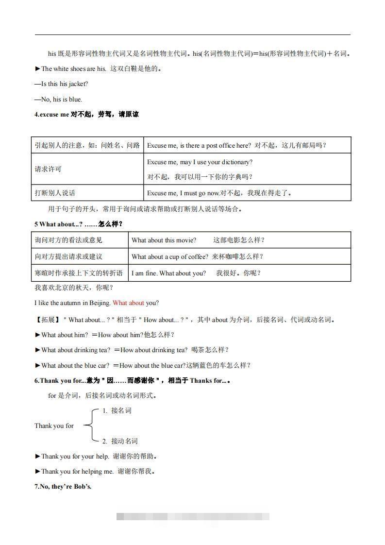 图片[3]-人教版英语七年级上Unit3Isthisyourpencil？知识点_-小哥网