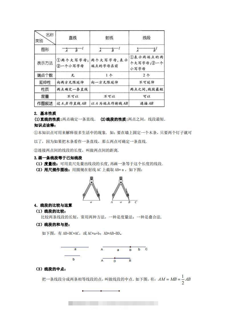 图片[2]-青岛版七年级上册数学知识点汇总-小哥网