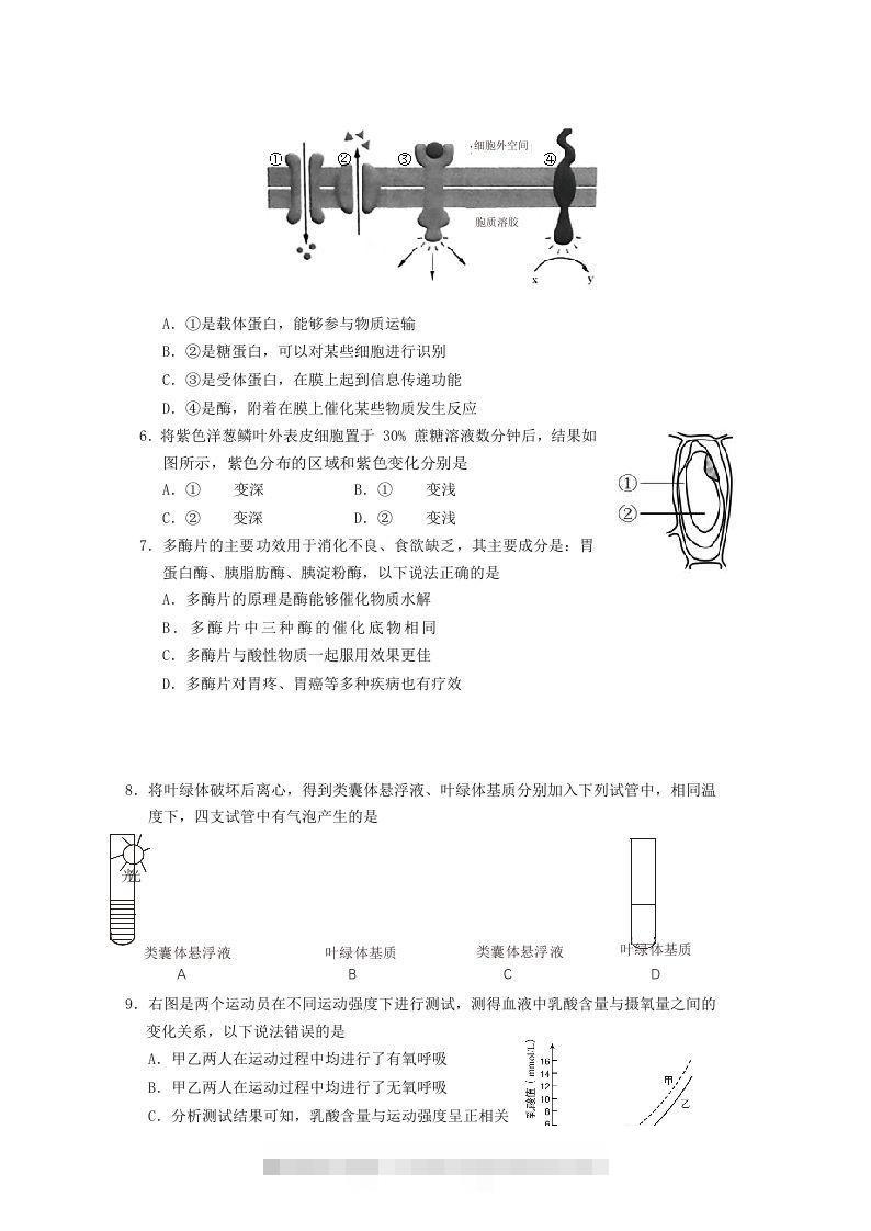 图片[2]-2019-2020年北京市房山区高二生物下学期期末试题及答案(Word版)-小哥网