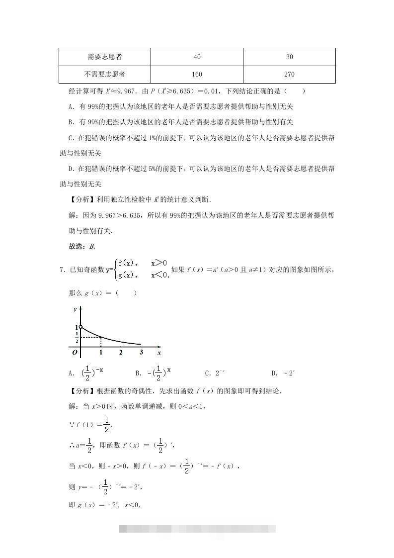 图片[3]-2020-2021年北京市昌平区高二数学下学期期末试题及答案(Word版)-小哥网