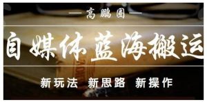 高鹏圈·自媒体蓝海搬运项目：单号收益每月基本都可以达到5000+，可批量-小哥网