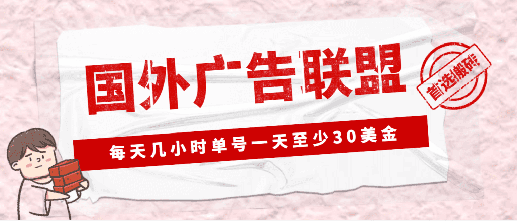 图片[1]-外面收费1980最新国外LEAD广告联盟搬砖项目，单号一天至少30美金(详细教程)-小哥网