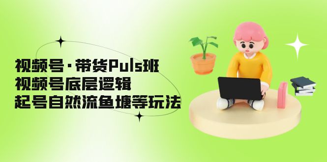 视频号·带货Puls班，视频号底层逻辑，起号自然流鱼塘等玩法-小哥网