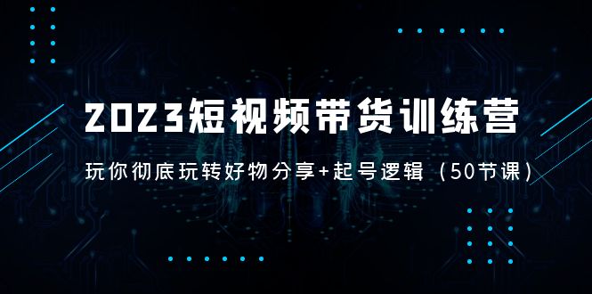 2023短视频带货训练营：带你彻底玩转好物分享+起号逻辑（50节课）-时尚博客