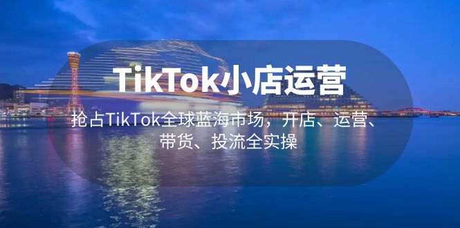 TikTok小店运营 抢占TikTok全球蓝海市场，开店、运营、带货、投流全实操-小哥网