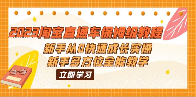 2023淘宝直通车保姆级教程：新手从0快速成长实操，新手多方位全能教学-小哥网