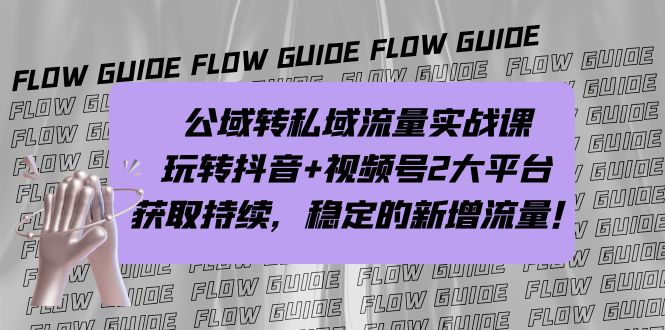 公域转私域流量实战课，玩转抖音+视频号2大平台，获取持续，稳定的新增流量-小哥网