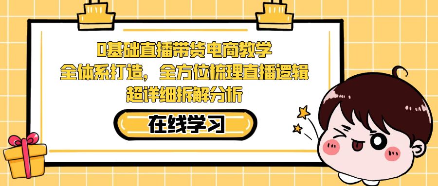 0基础直播带货电商教学：全体系打造，全方位梳理直播逻辑，超详细拆解分析-小哥网