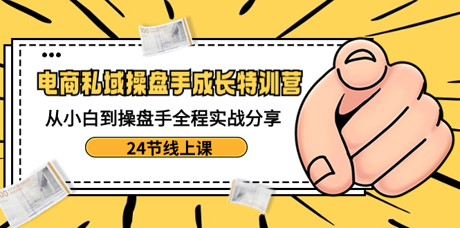 电商私域-操盘手成长特训营：从小白到操盘手全程实战分享-24节线上课-小哥网