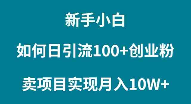 图片[1]-（9556期）新手小白如何通过卖项目实现月入10W+-飓风网创资源站