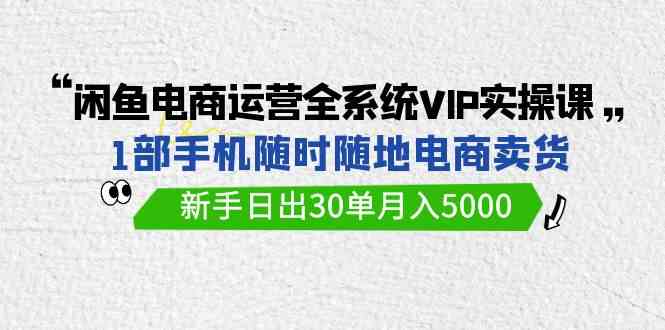 图片[1]-（9547期）闲鱼电商运营全系统VIP实战课，1部手机随时随地卖货，新手日出30单月入5000-飓风网创资源站