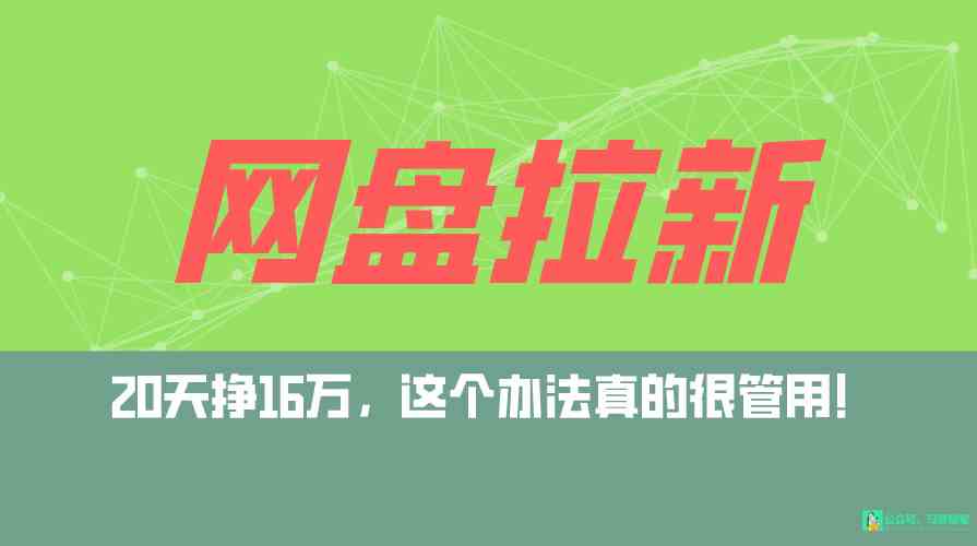 （9373期）网盘拉新+私域全自动玩法，0粉起号，小白可做，当天见收益，已测单日破5000-时尚博客