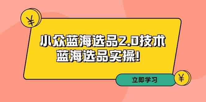 图片[1]-（9189期）拼多多培训第33期：小众蓝海选品2.0技术-蓝海选品实操！-飓风网创资源站