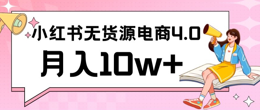 小红书新电商实战，无货源实操从0到1月入10w+联合抖音放大收益-小哥网