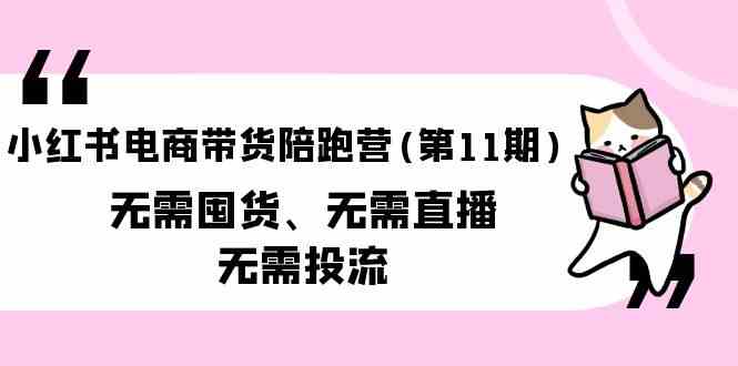 图片[1]-（9996期）小红书电商带货陪跑营(第11期)无需囤货、无需直播、无需投流（送往期10套）-飓风网创资源站