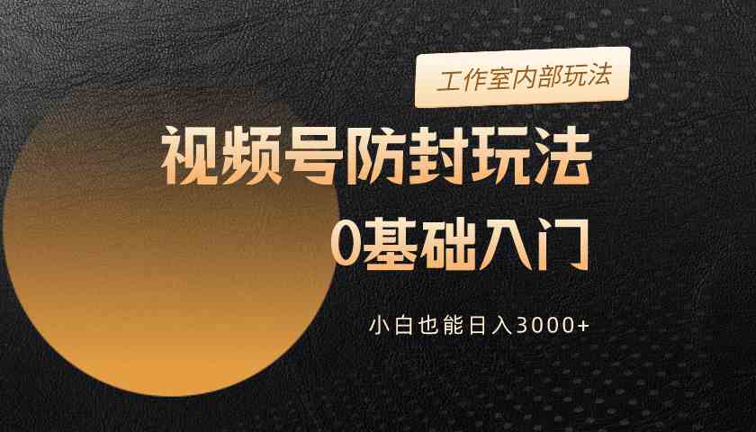 （10107期）2024视频号升级防封玩法，零基础入门，小白也能日入3000+-搞钱社