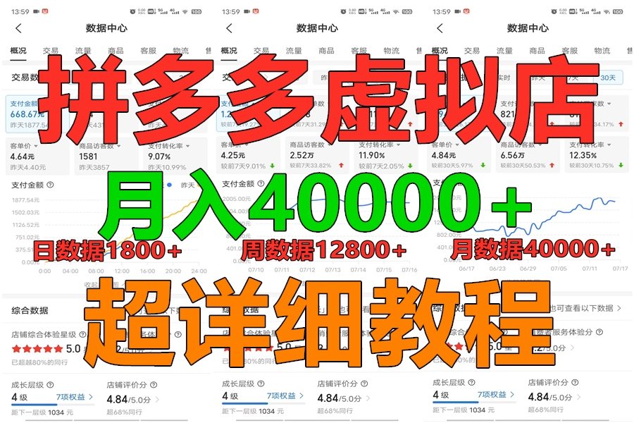 拼多多虚拟电商训练营月入40000+，全网最详细，你做你也行，暴利稳定长久-小哥网