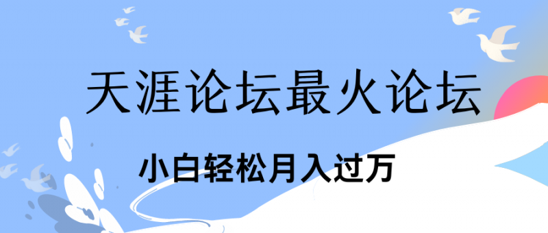 引爆私域利用最火话题天涯论坛、小白轻松月入过万-小哥网