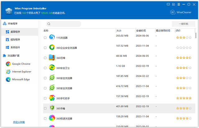 wise program uninstaller强力删除软件 v3.1.9.263官方版免费的应用程序/软件卸载删除工具-小哥网