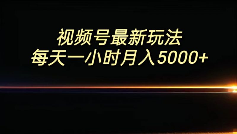 视频号最新玩法，每日一小时月入5000+-小哥网