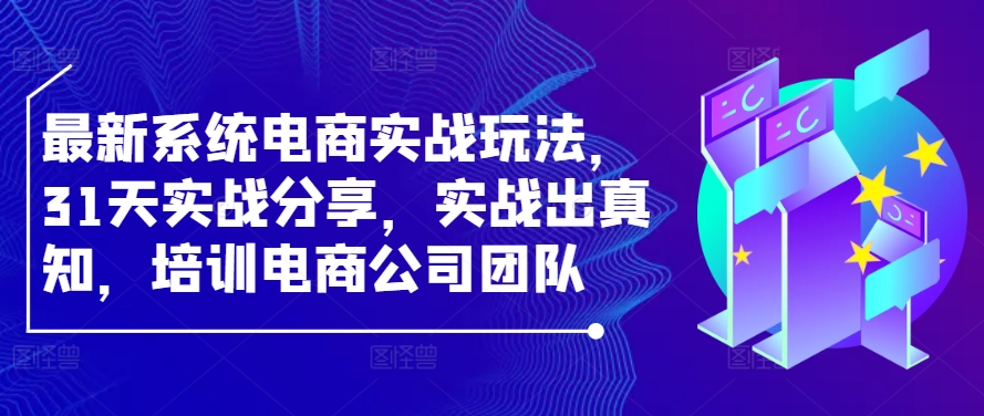 最新系统电商实战玩法，31天实战分享，实战出真知，培训电商公司团队-小哥网