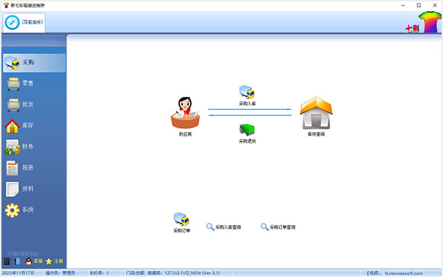 七彩服装进销存软件 v3.210官方版专为服装销售行业精心设计-小哥网
